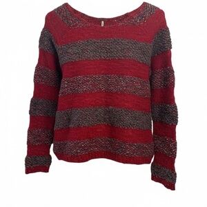 Free people wool blend sweater, read with blue tones